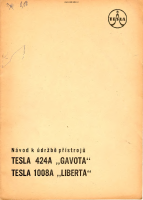 Tesla 424a - Navod k udrzbe 